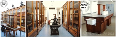 I locali del Dipartimento di Chimica 'Ugo Schiff' in cui sono conservati gli oggetti storici